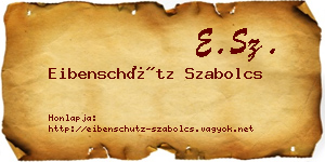 Eibenschütz Szabolcs névjegykártya